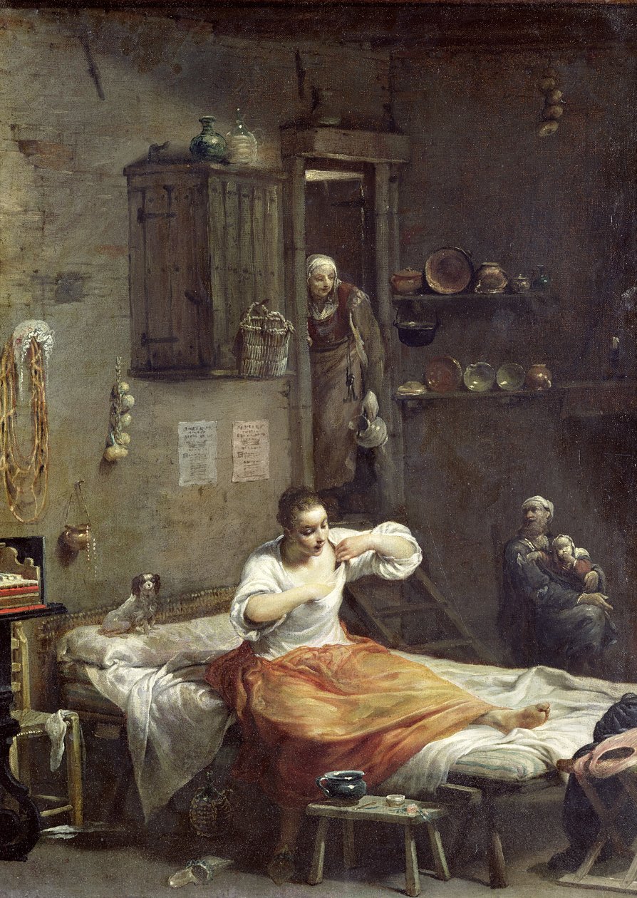 A mulher com a pulga de Giuseppe Maria Crespi