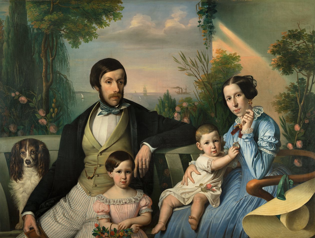 Pietro Stanislao Parisi com a família de Giuseppe Tominz