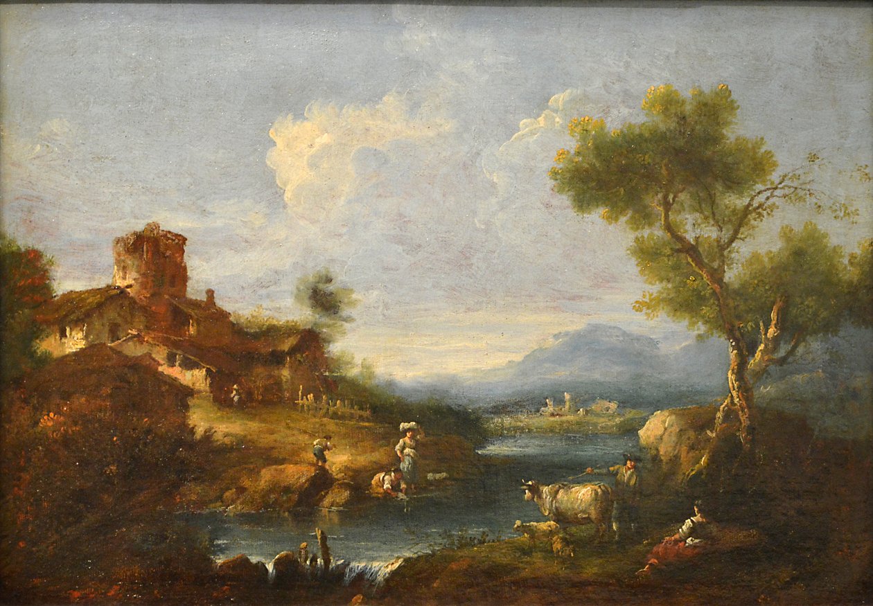 Paisagem pastoral de Giuseppe Zais
