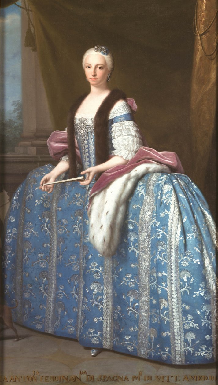 Retrato de Maria Antonia Ferdinanda da Espanha, Rainha da Sardenha, esposa de Vittorio Amedeo III de Giuseppe o Nicola Duprà