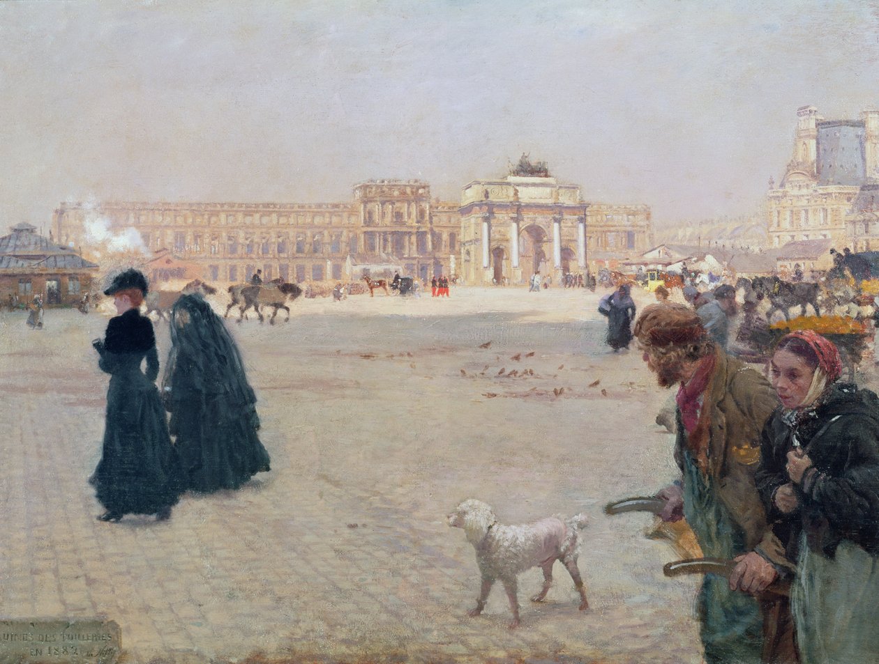 La Place du Carrousel, Paris: as ruínas das Tulherias, 1882 de Giuseppe de Nittis