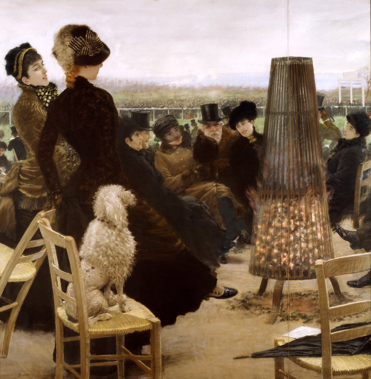 Hipódromo no Bois de Boulogne (pastel sobre papel) de Giuseppe de Nittis
