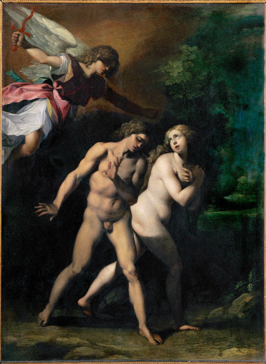 Adão e Eva expulsos do paraíso ... de Giuseppe (1568 1640) Cesari
