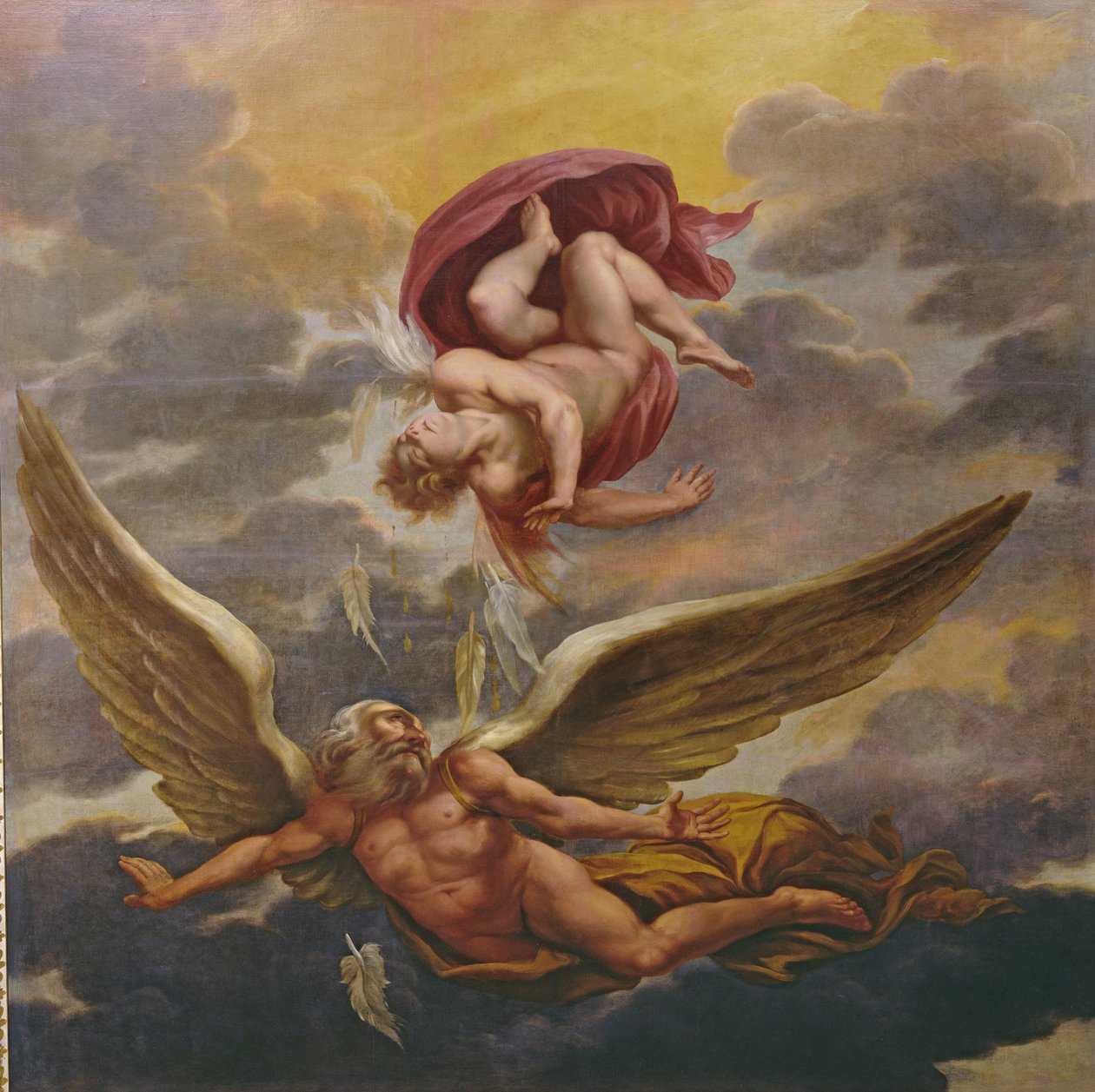 Daedalus e Icarus (pintura de tecto) de Giuseppe Cesari