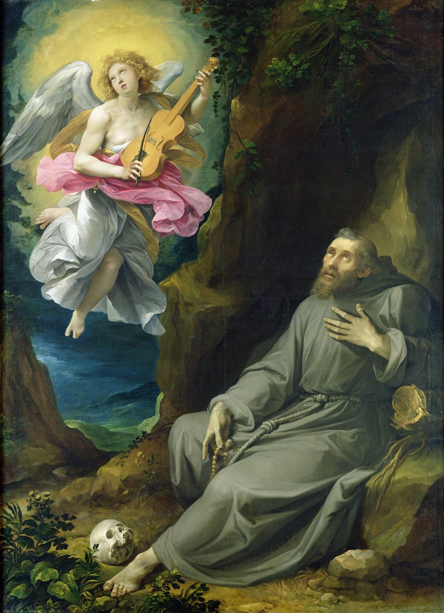 O Êxtase de São Francisco de Assis, c.1593 (óleo sobre tela) de Giuseppe Cesari
