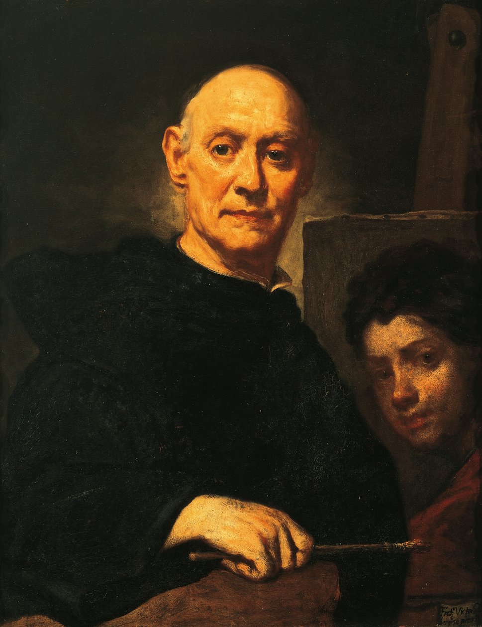 Auto-retrato no Acto de Pintura de Giuseppe  Ghislandi