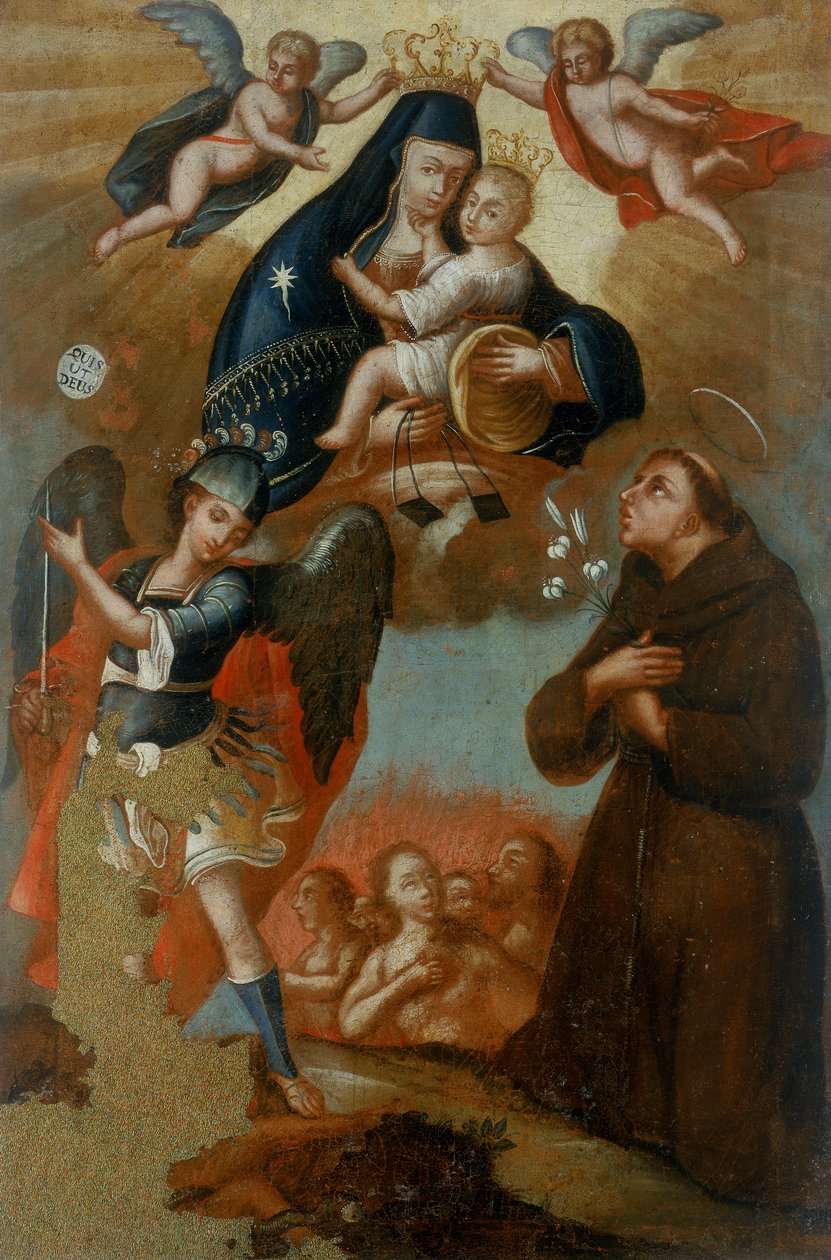 A Virgem de Constantinopla e Santos de Giuseppe (attr.to) Grimaldi