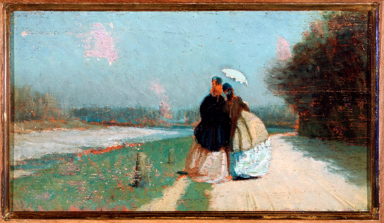 As margens do rio Arno (óleo sobre tela de Giuseppe Abbati