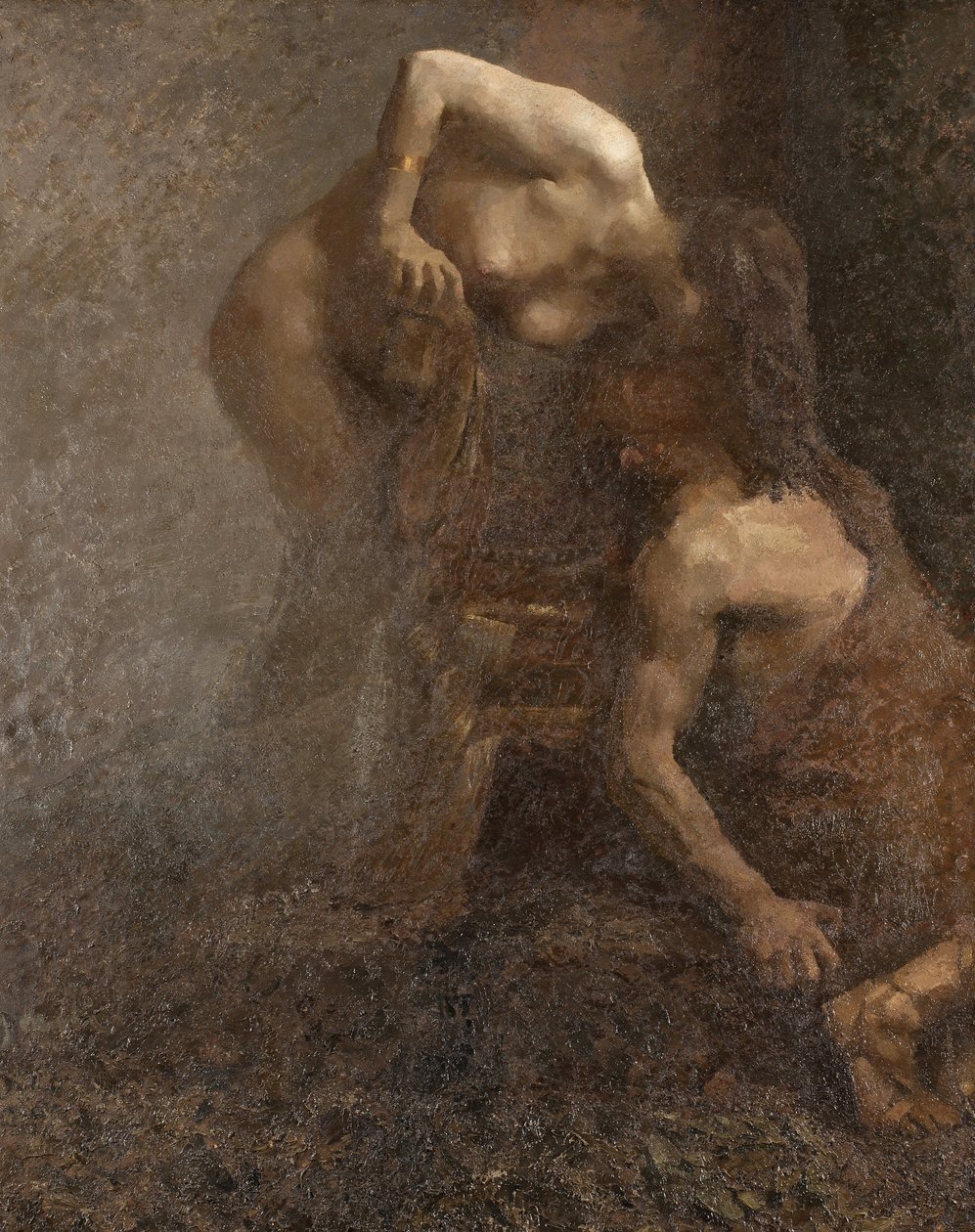 Luxuoso quadro Cleópatra de Giuseppe Amisani (1879-1941) Tamanho 210x190 cm Mede Palazzo Comunale de Giuseppe Amisani