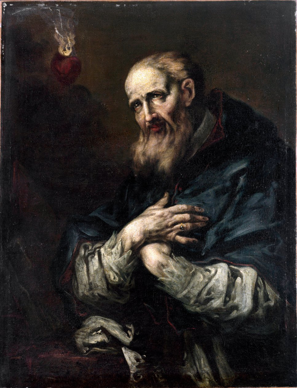 São François-de-Sales (São François de Sales) (1567-1622), Eveque de Geneve Pintura de Giuseppe Antonio Pianca (1703-1757) Genes do século XVIII, Galleria di Palazzo Bianco de Giuseppe Antonio Pianca