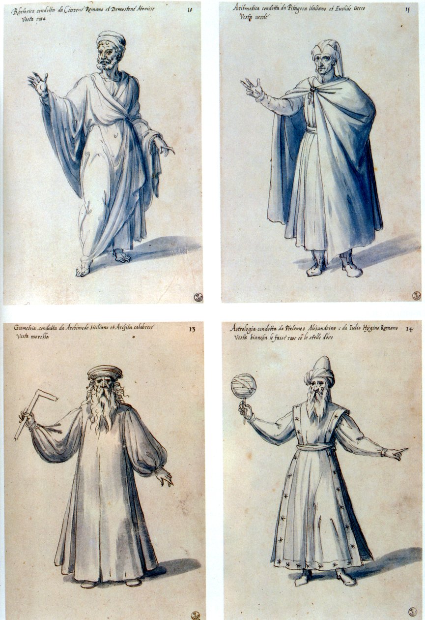Figurino para figuras clássicas, século XVI de Giuseppe Arcimboldi