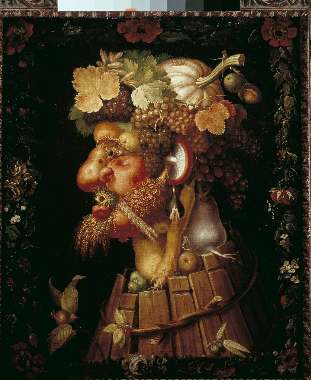Outono. (óleo sobre tela de Giuseppe Arcimboldo