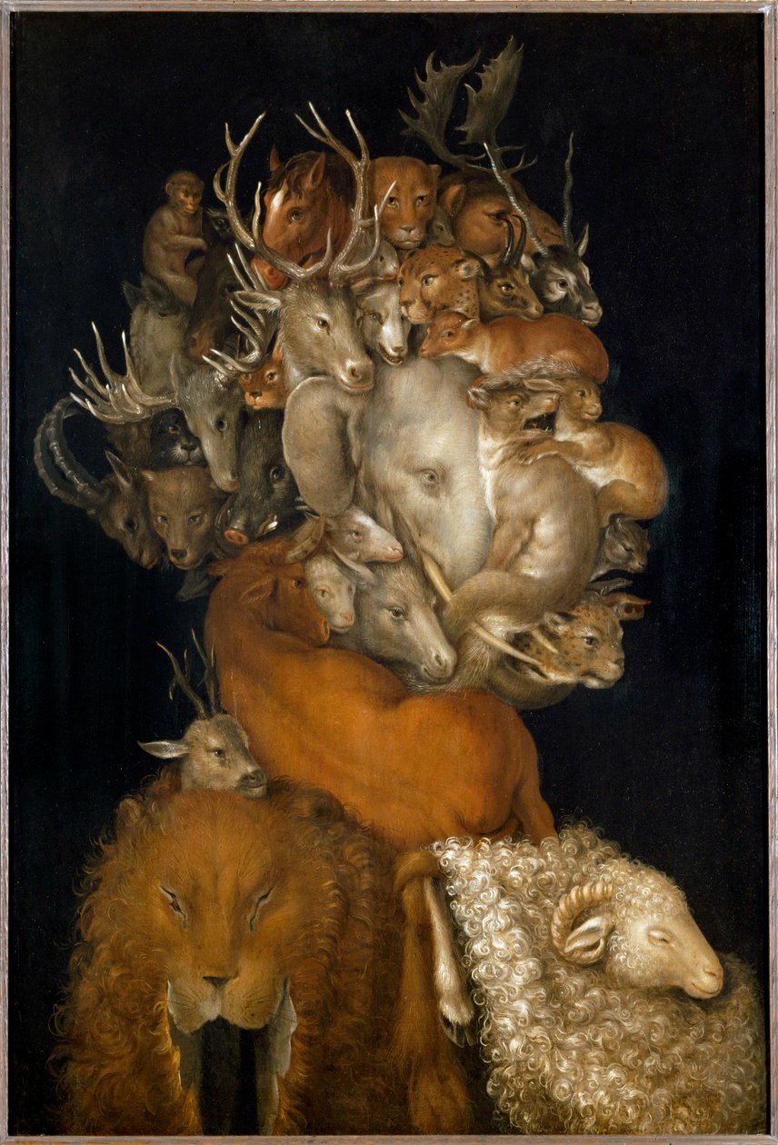 Terra, alegoria (pintura sobre madeira) de Giuseppe Arcimboldo