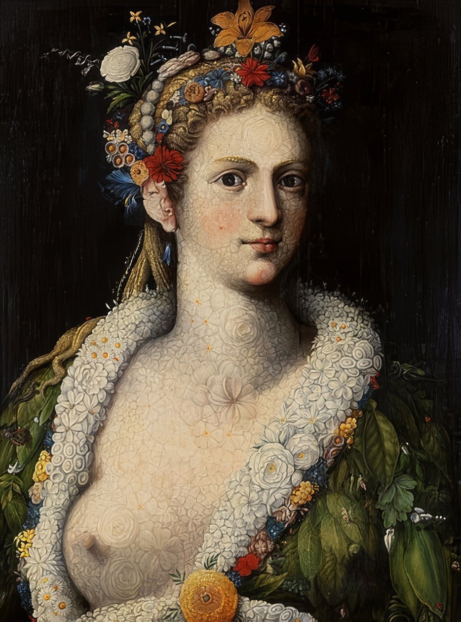 flora prostituta. hum 1590 de Giuseppe Arcimboldo