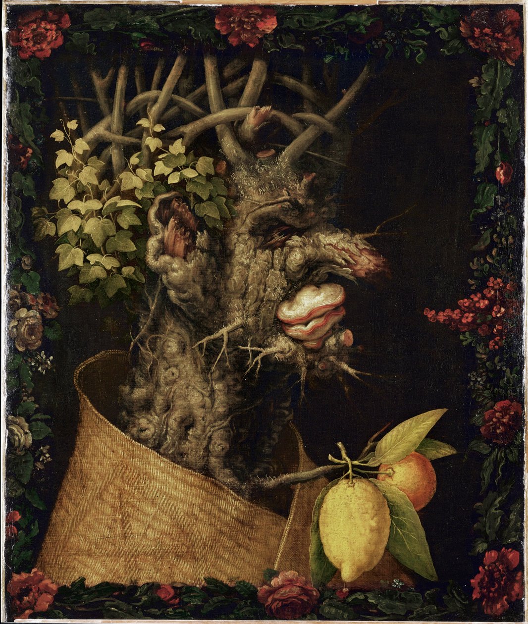 inverno, alegoria ... de Giuseppe Arcimboldo