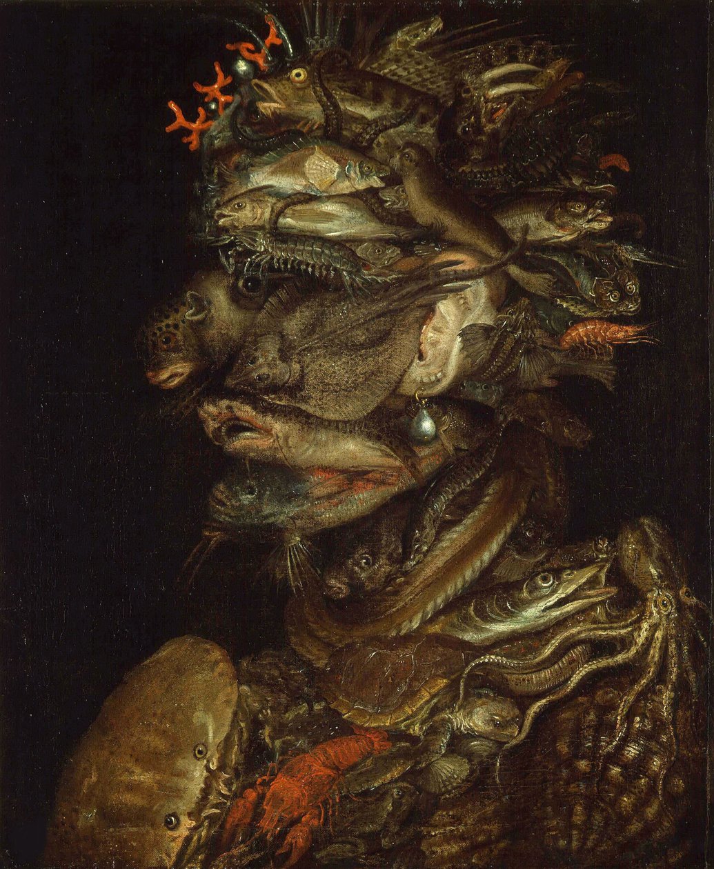 Alegoria da água, ca 1566. de Giuseppe Arcimboldo Circle of .