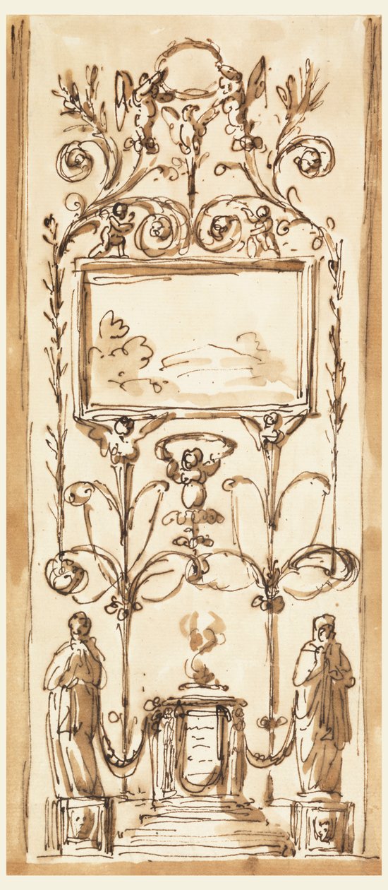 Decoração de um painel de Giuseppe Barberi