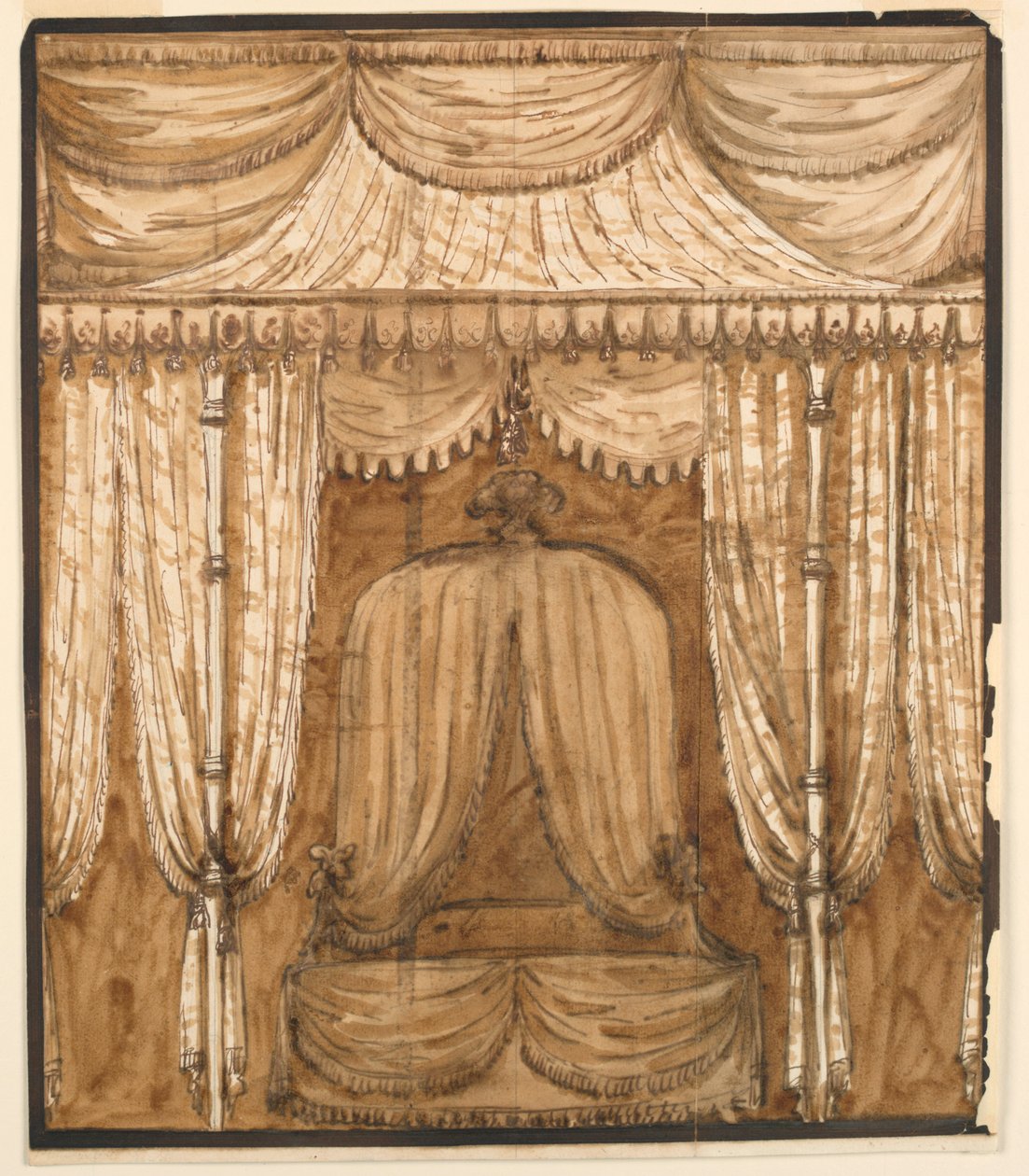 Elevação de uma Alcova de Cama de Giuseppe Barberi
