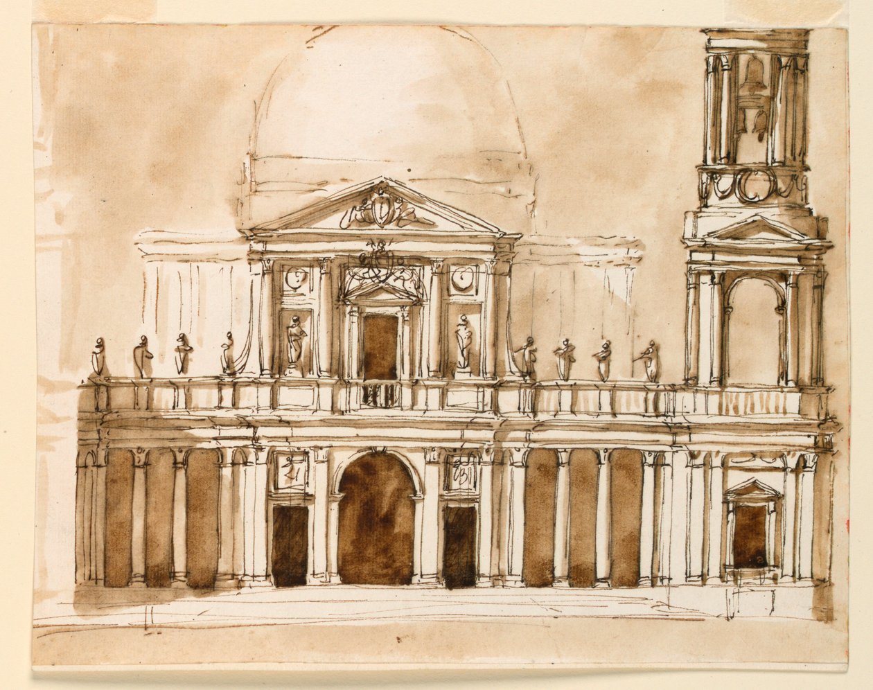 Elevação de uma igreja de Giuseppe Barberi