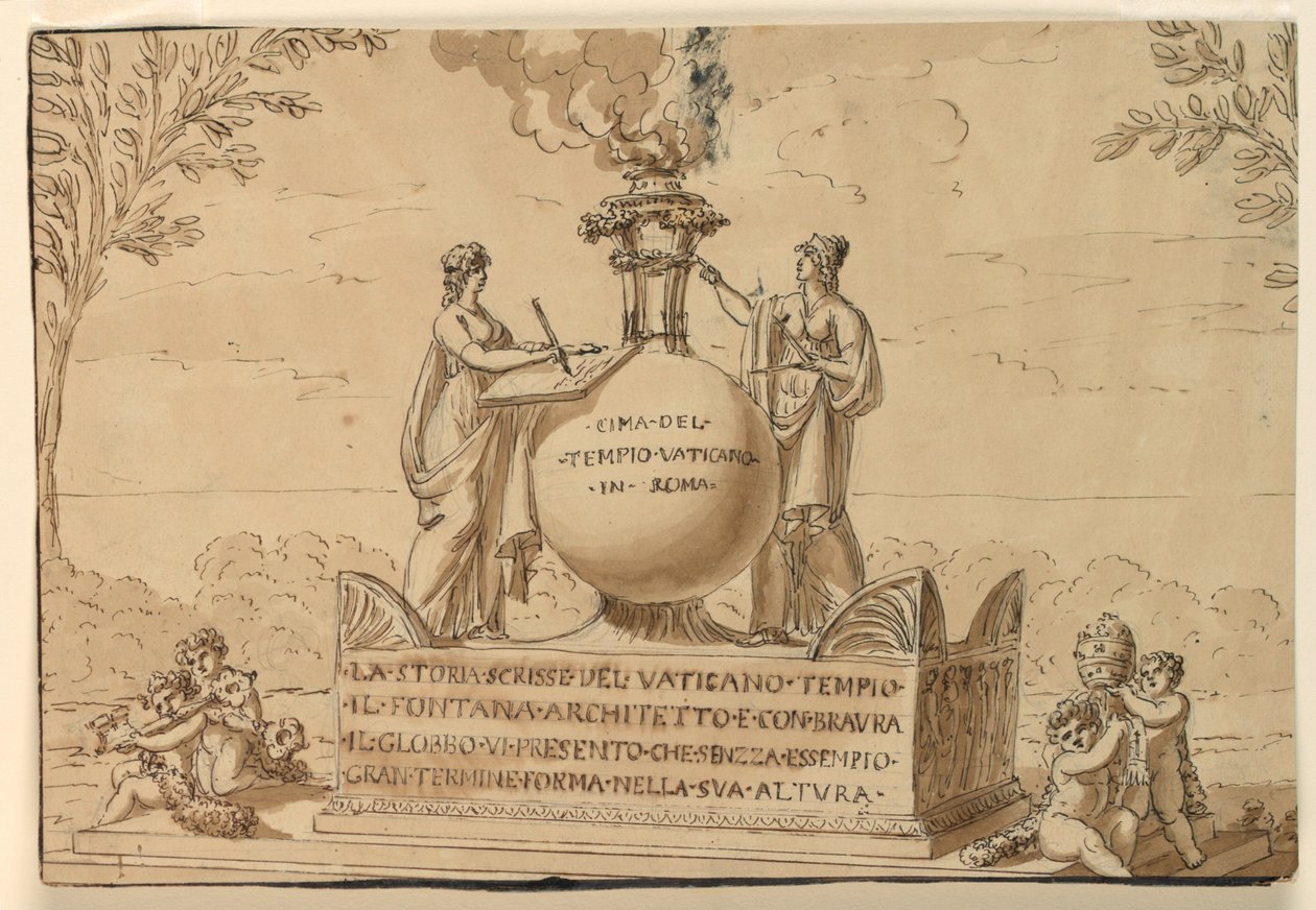 Monumento Sepulcral para Carlo Fontana de Giuseppe Barberi