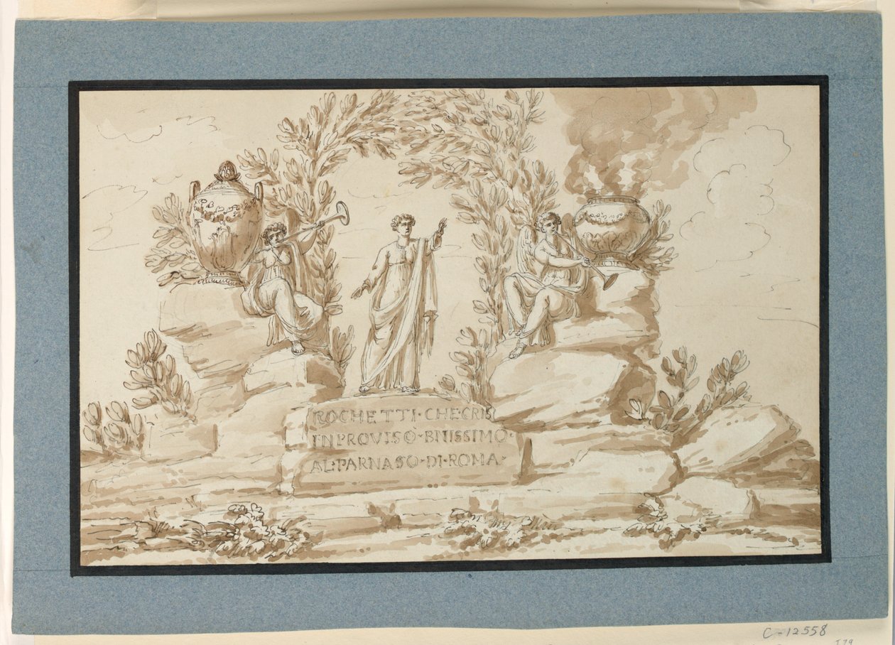 Monumento sepulcral para o improvisador Rochetti de Giuseppe Barberi