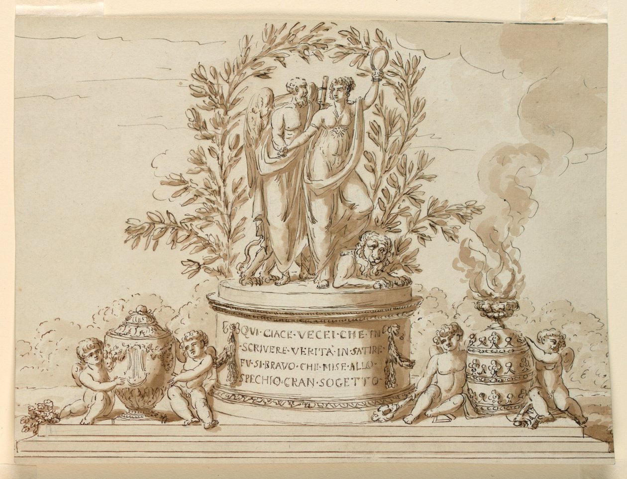 Monumento Sepulcral ao Escritor Vecei de Giuseppe Barberi
