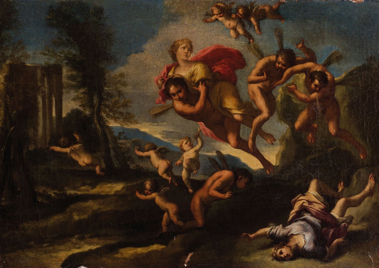 Boreas Abduzindo Orithyia. de Giuseppe Bartolomeo Chiari