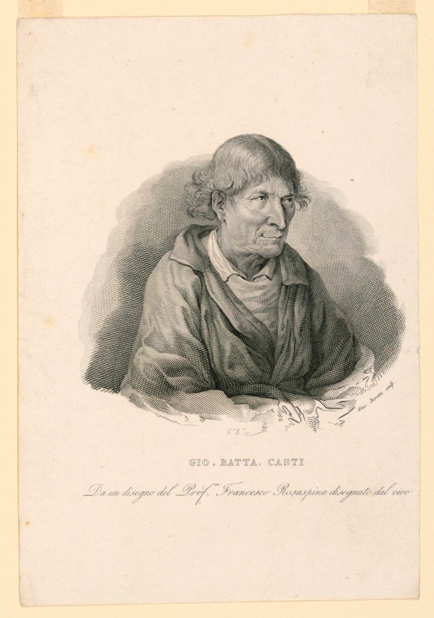 Retrato de Giovanni Battista Casti (1721-1803) de Giuseppe Beretta