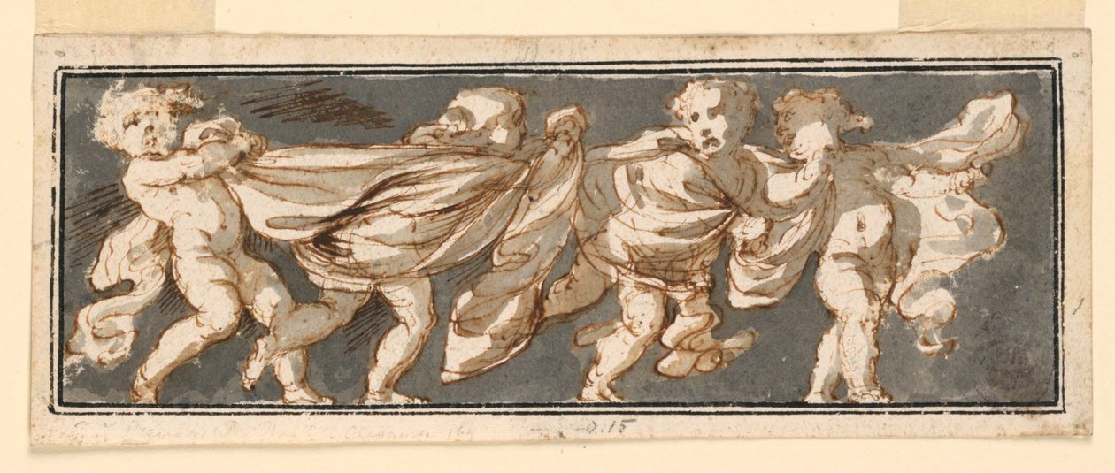 Friso com crianças de Giuseppe Bernardino Bison