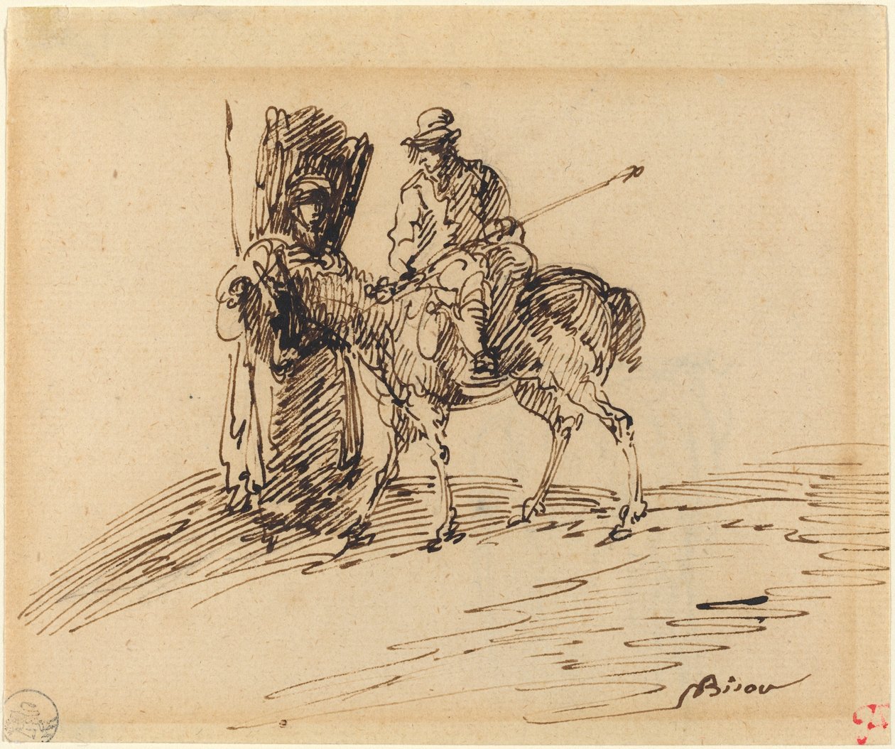 Cavaleiro com Camponês de Giuseppe Bernardino Bison