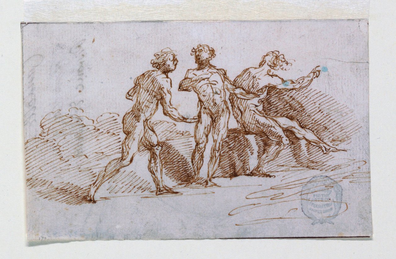 Três homens nus de Giuseppe Bernardino Bison