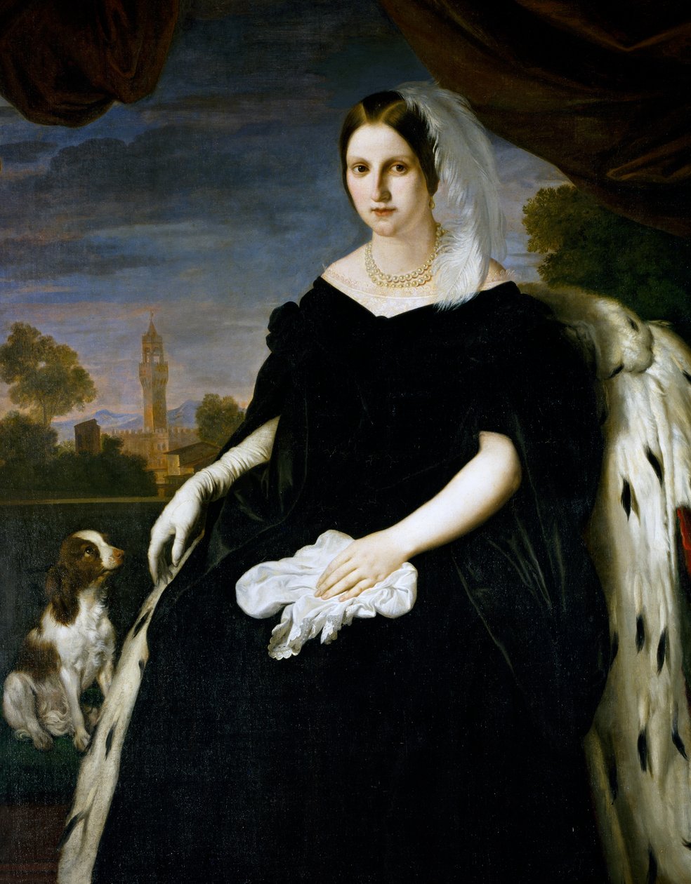 Retrato da Princesa Maria Antonia das Duas Sicilias (Palermo de Giuseppe Bezzuoli