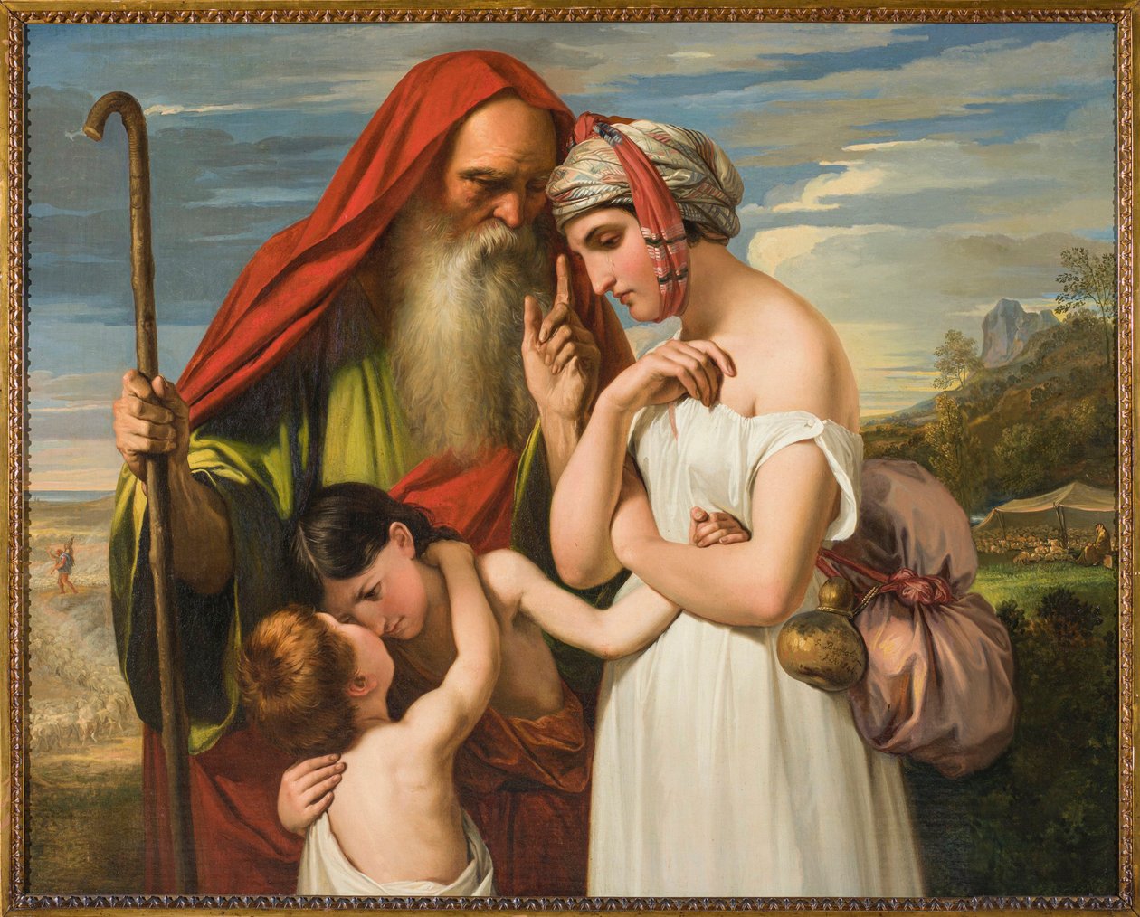 A Expulsão de Hagar, 1844. de Giuseppe Bezzuoli