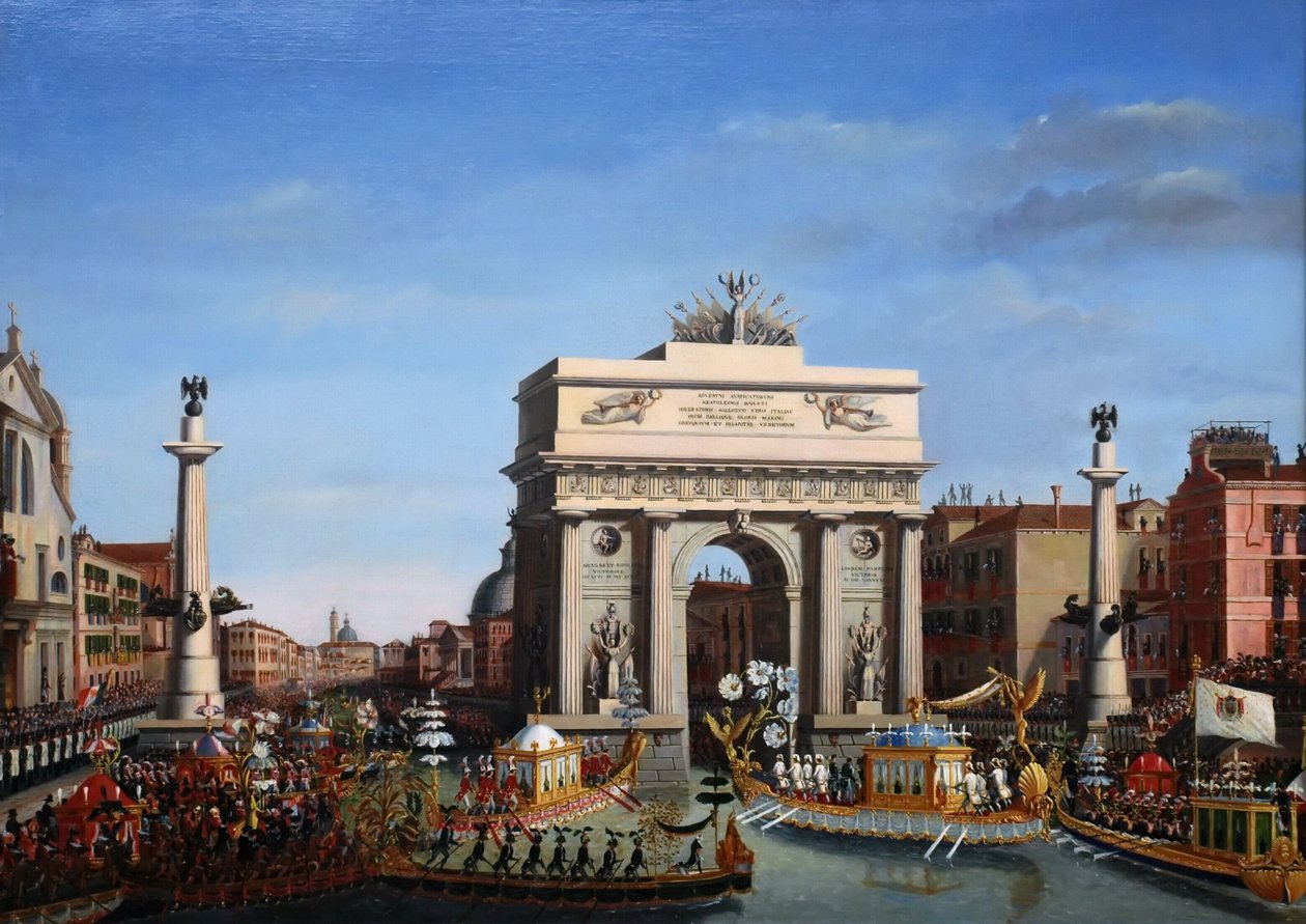 A entrada de Napoleão em Veneza em 29 de novembro de 1807 de Giuseppe Borsato