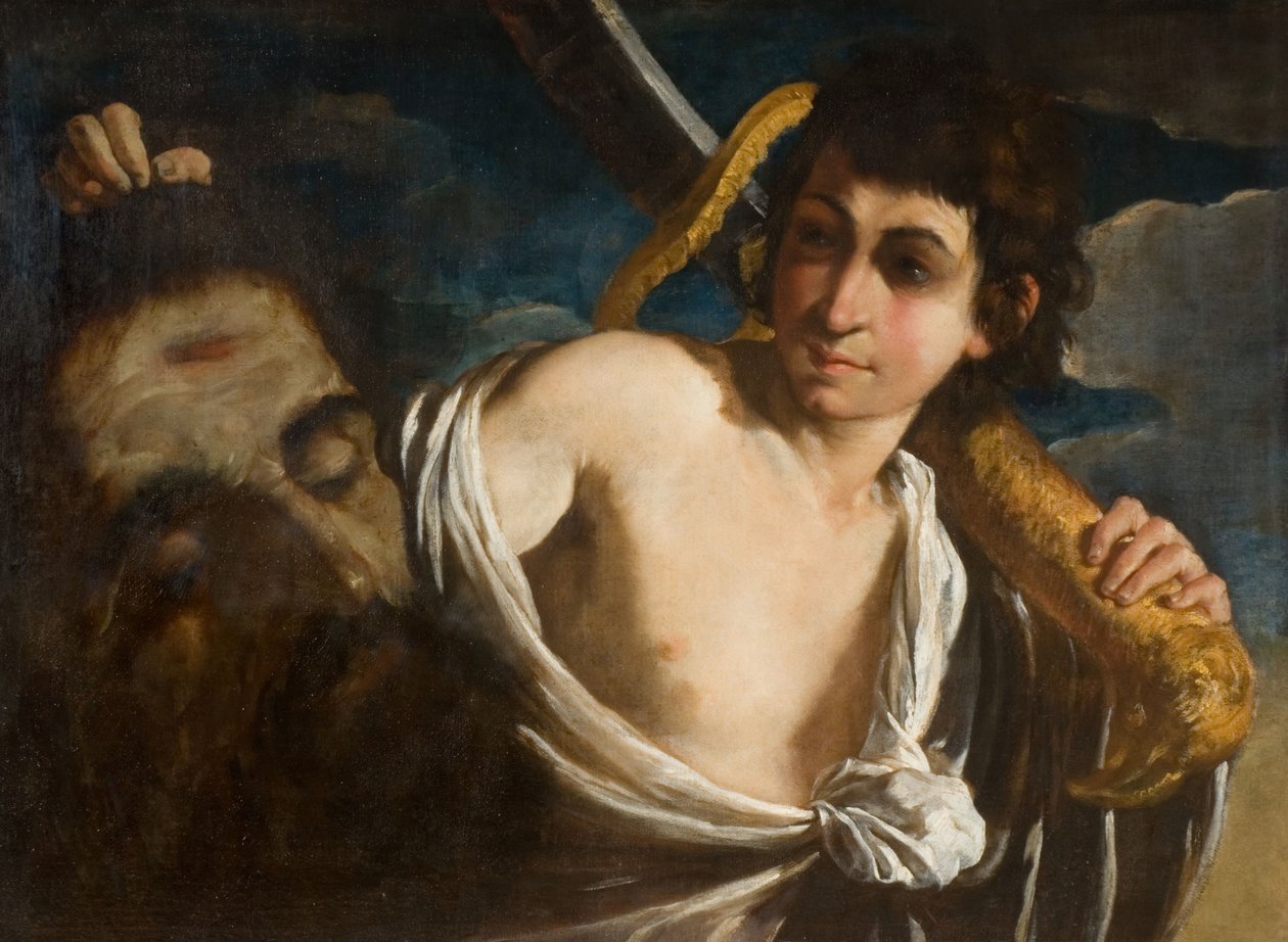 Davi com a Cabeça de Golias, 1630-1660. de Giuseppe Caletti