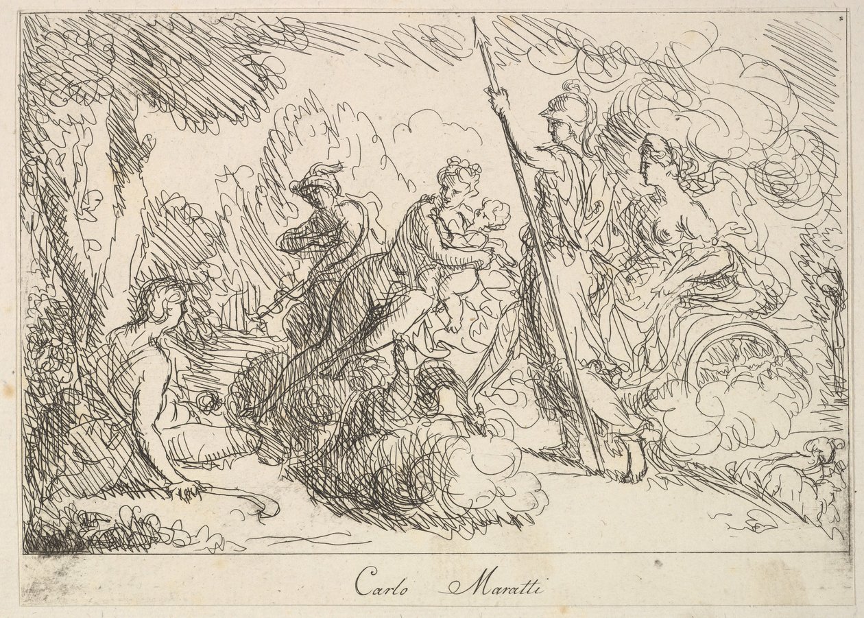 Deuses e Deusas em uma Paisagem, 1740-1802. de Giuseppe Canale