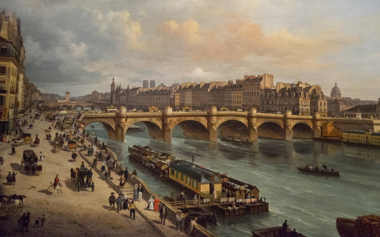 Le Pont-Neuf et la Cité Paris 1832, 1832. de Giuseppe Canella the Elder