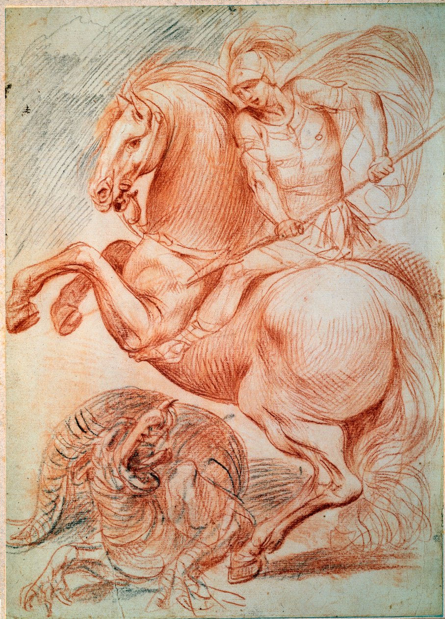 São Jorge e o dragão, século XVII de Giuseppe Cesari