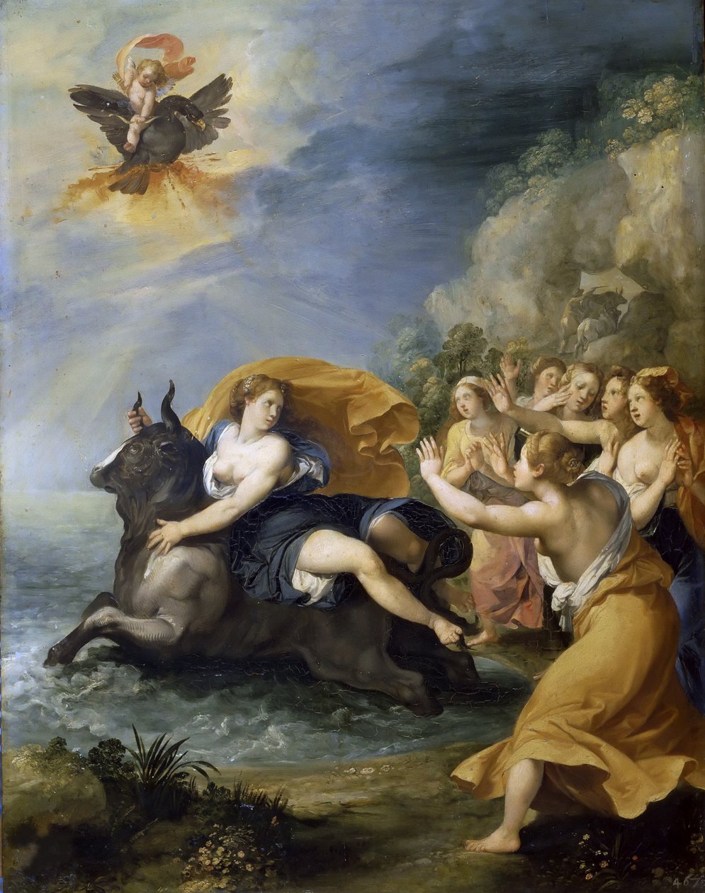 A violação de Europa, ca 1604. de Giuseppe Cesari