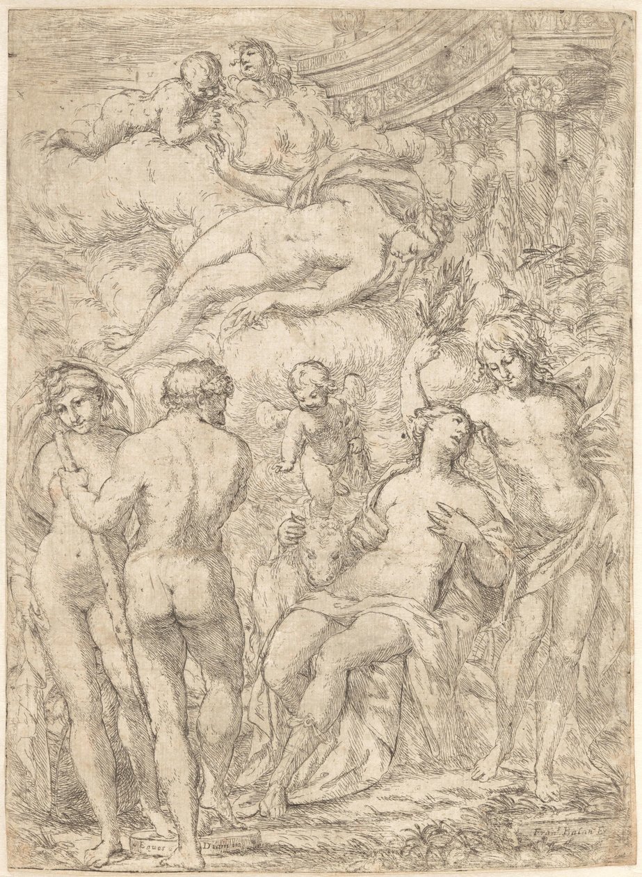 Alegoria com figuras mitológicas de Giuseppe Diamantini
