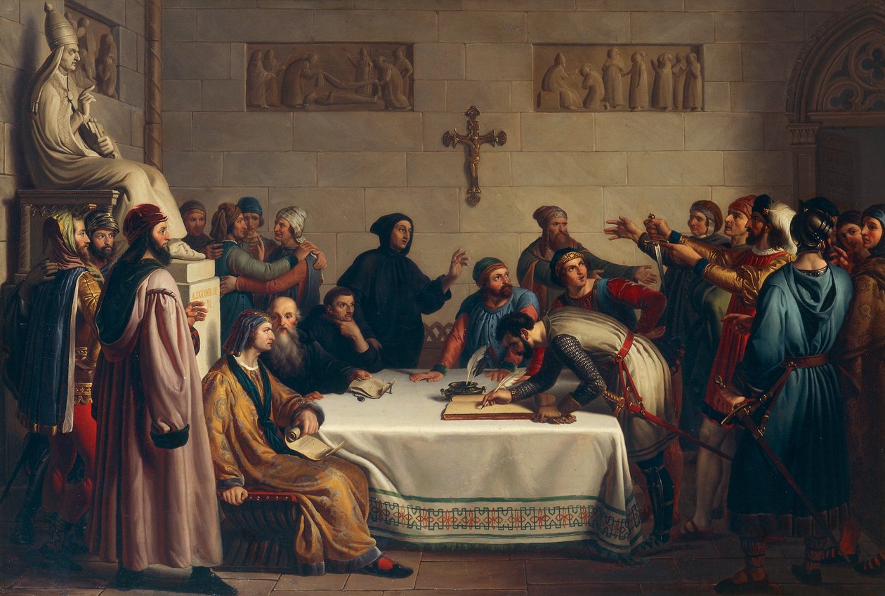 Juramento de Pontida, 7 de Abril de Giuseppe Diotti