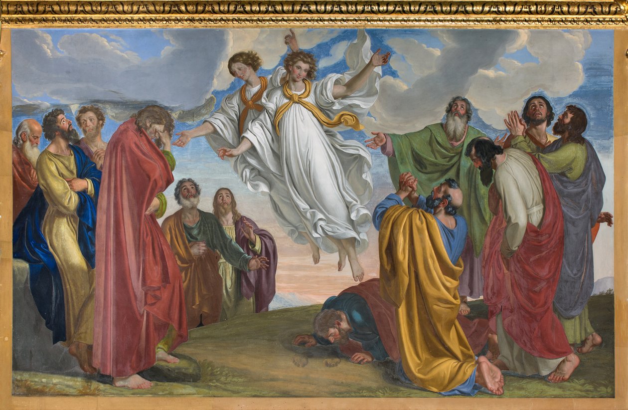 Presbitério, Giueppe Diotti, Aparição dos Anjos após a Ascensão 1830 de Giuseppe Diotti