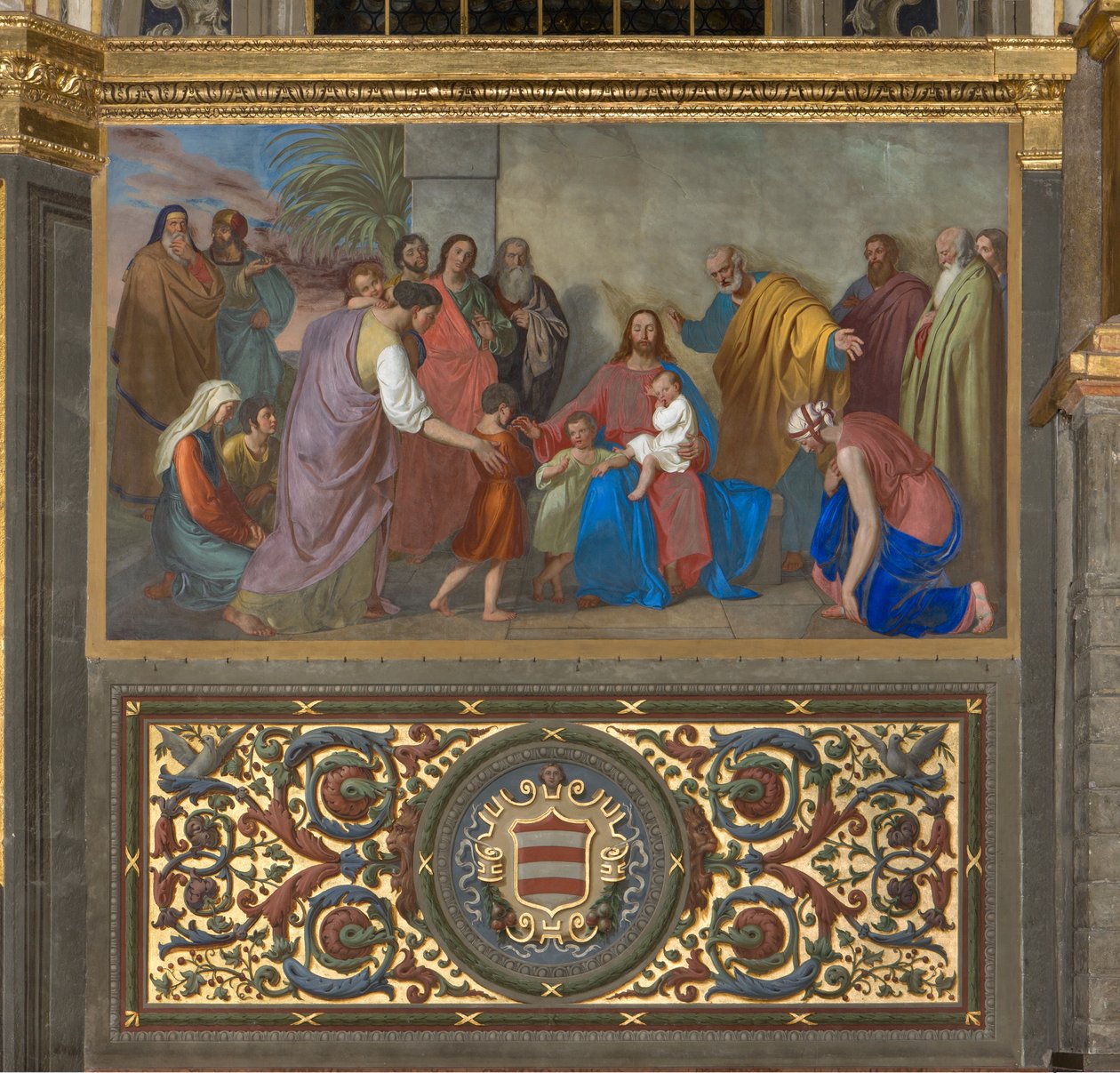 Presbitério, Giueppe Diotti, Sinite parvulos 1833 de Giuseppe Diotti