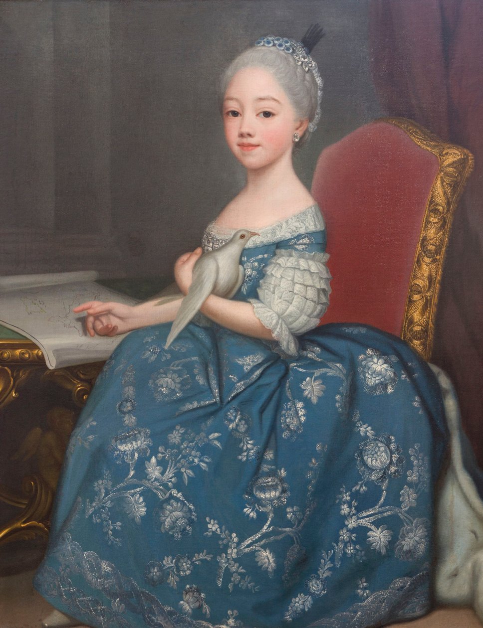 Retrato de Marie Josephine de Sabóia (1753-1801), futura Condessa de Provença, de Giuseppe Dupra (1703-1784), óleo sobre tela de Giuseppe Duprà