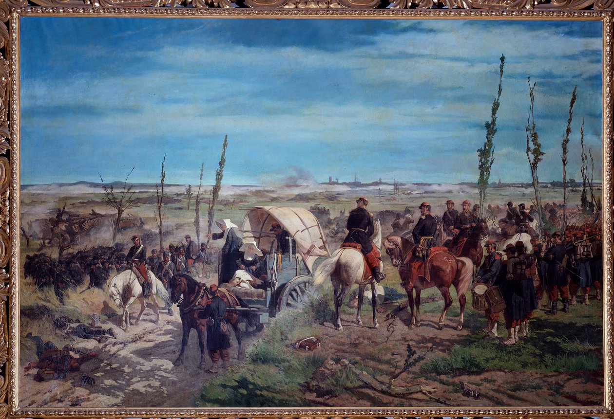 Acampamento militar italiano na batalha de Magenta, em 1859 (óleo sobre tela de Giuseppe Fattori