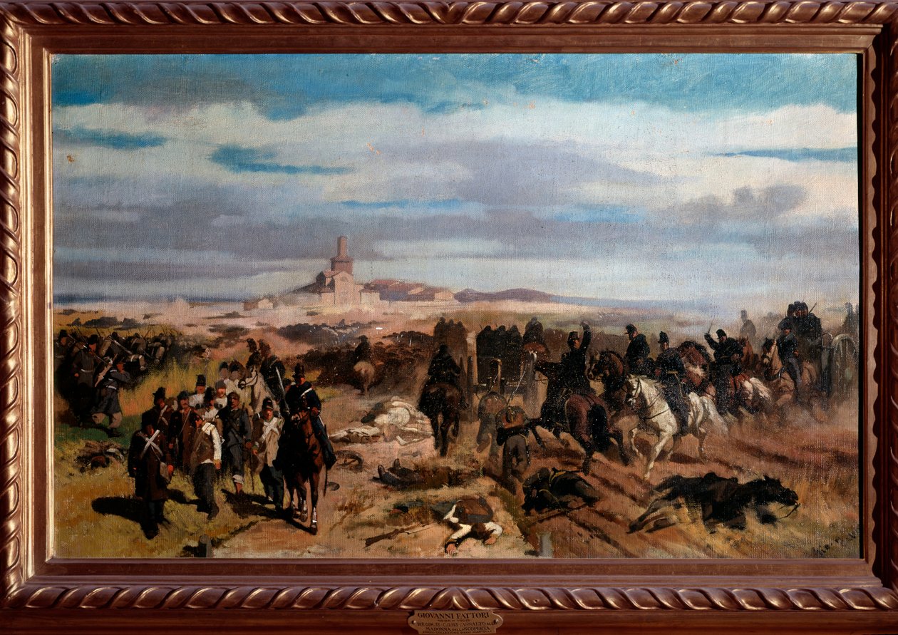 A Batalha de Solferino e San Martino em 24 de Junho de 1859 (óleo sobre tela de Giuseppe Fattori