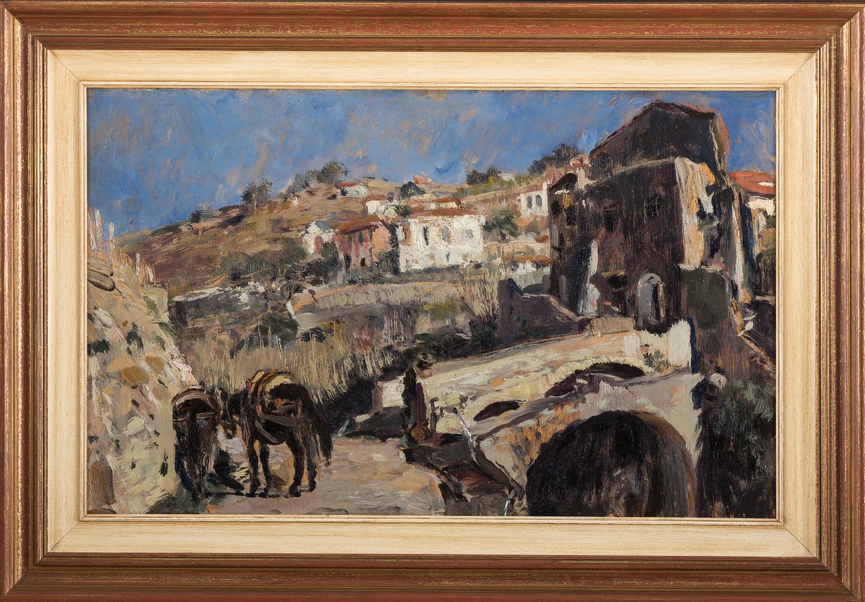 Paisagem (óleo sobre painel) de Giuseppe Graziosi