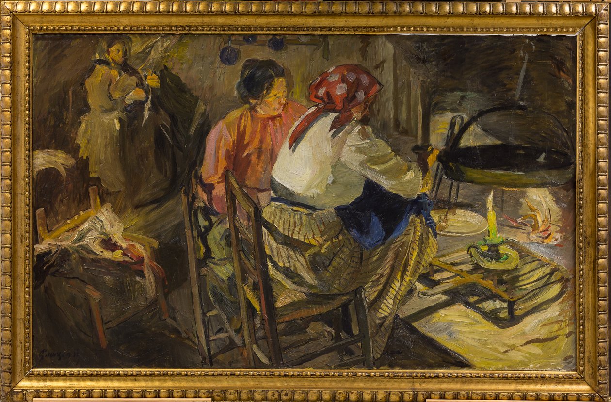 Ceia (óleo sobre tela) de Giuseppe Graziosi