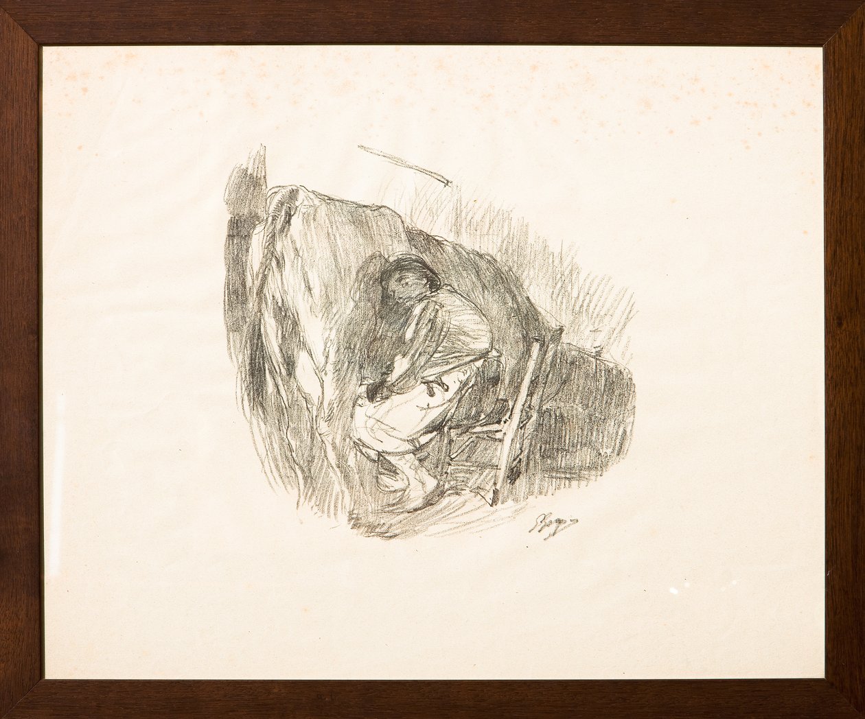 A ordenha (litografia) de Giuseppe Graziosi