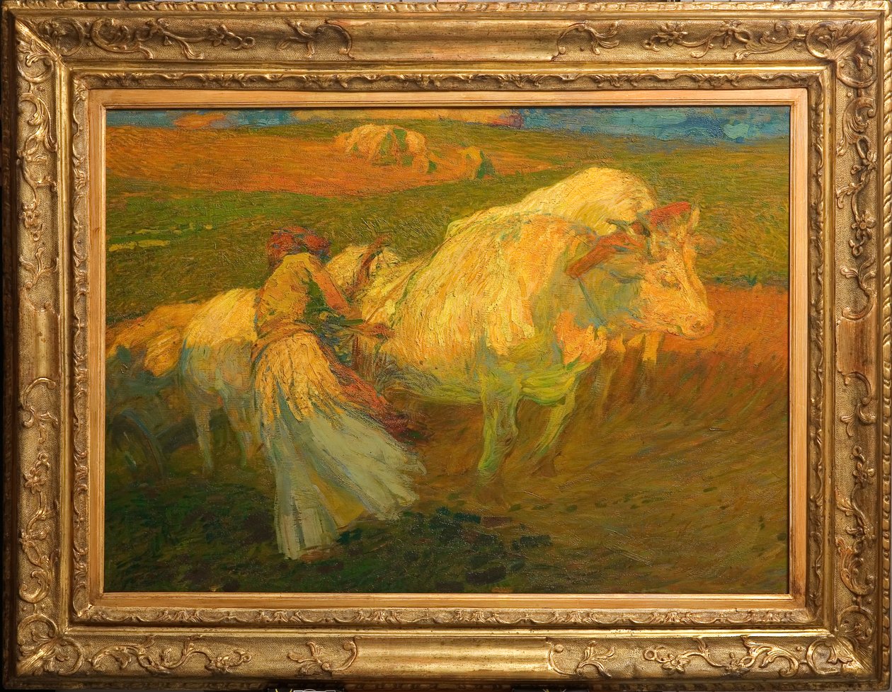 A Aração (óleo sobre papelão) de Giuseppe Graziosi